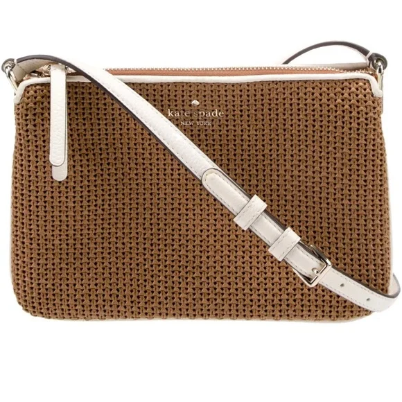 NWOT KATE SPADE New York Jackson Straw Triple Gusset Crossbody - Picture 2 of 16